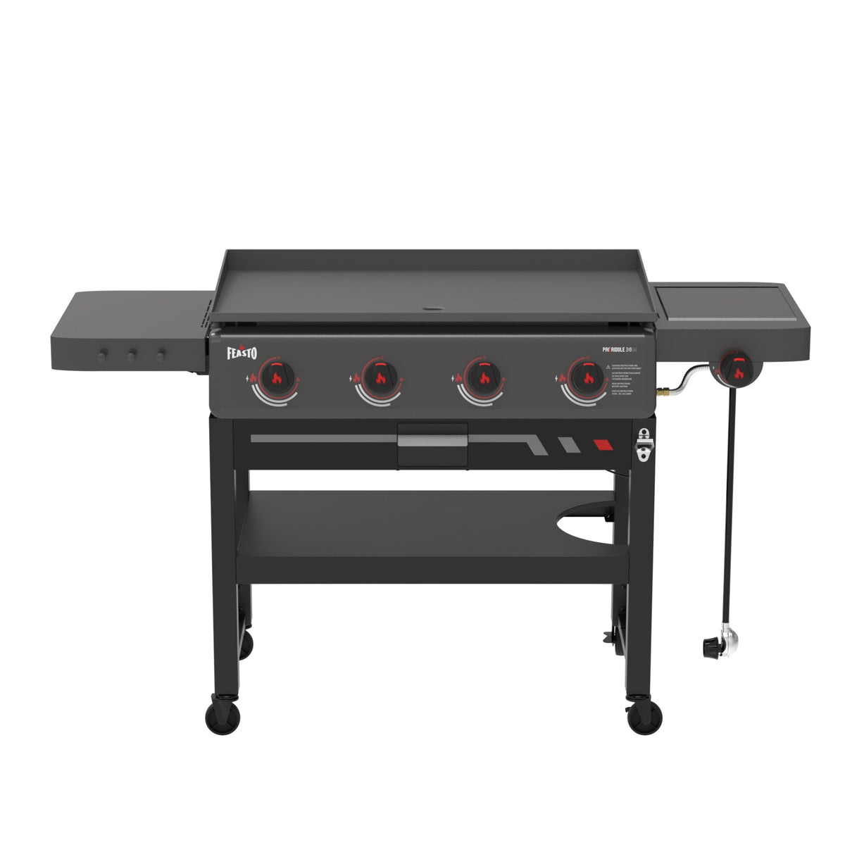 4-Burner Gas Griddle with Pre-Seasoned Cooktop & Side Burner