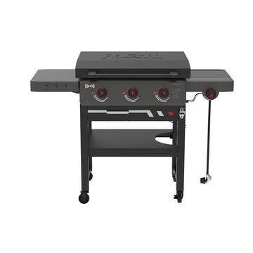 3-Burner Gas Griddle with Pre-Seasoned Top & Side Burner