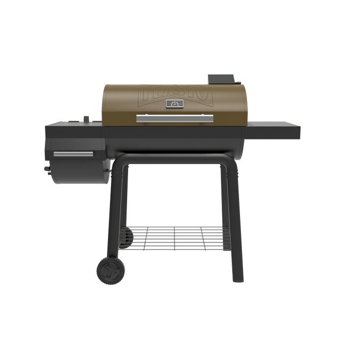 Golden Charcoal Grill with Offset Smoker