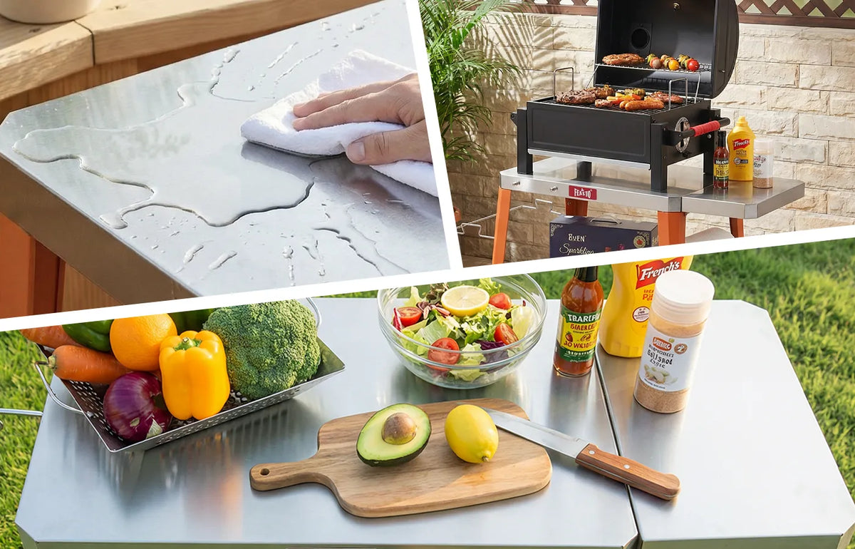 HEAVY-DUTY STAINLESS STEEL WORKSPACE
