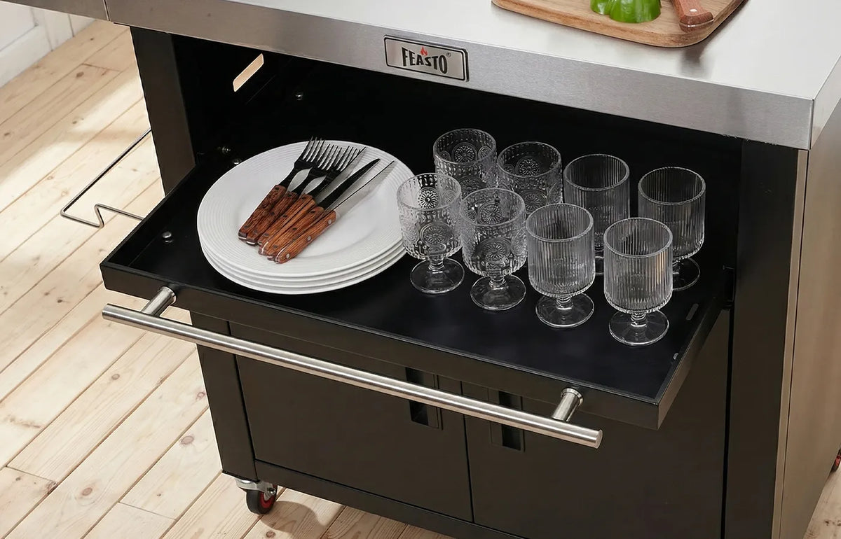SLIDE-OUT PREP TRAY