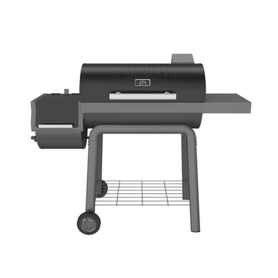 Charcoal Grill with Offset Smoker & Side Table