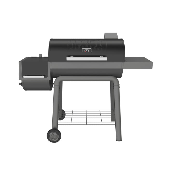 Charcoal Grill with Offset Smoker & Side Table