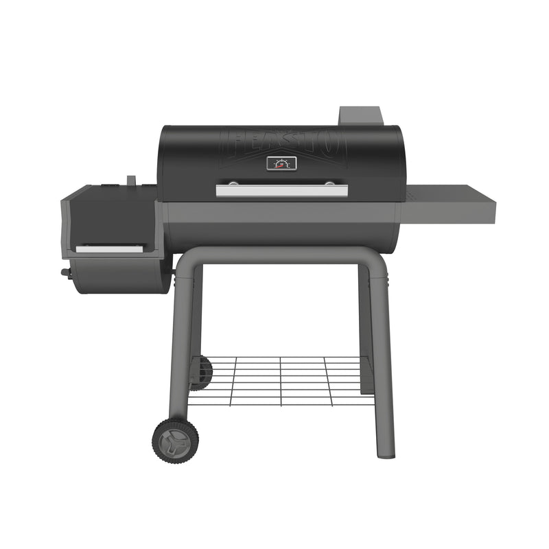 Charcoal Grill with Offset Smoker & Side Table