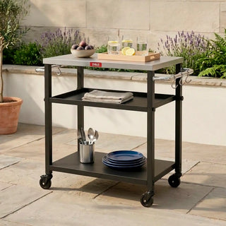 Outdoor Grill Cart with Adjustable Shelves