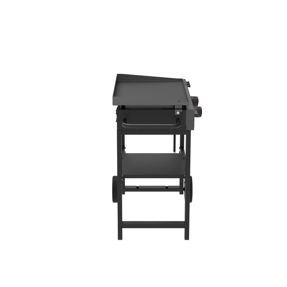 2-Burner Gas Griddle with Side Shelf 360 view
