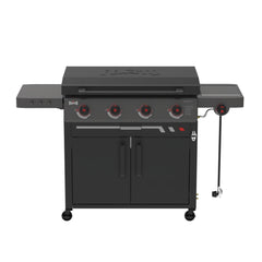 4-Burner Gas Griddle with Pre-Seasoned Cooktop & Cabinet