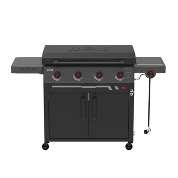 4-Burner Gas Griddle with Pre-Seasoned Cooktop & Cabinet