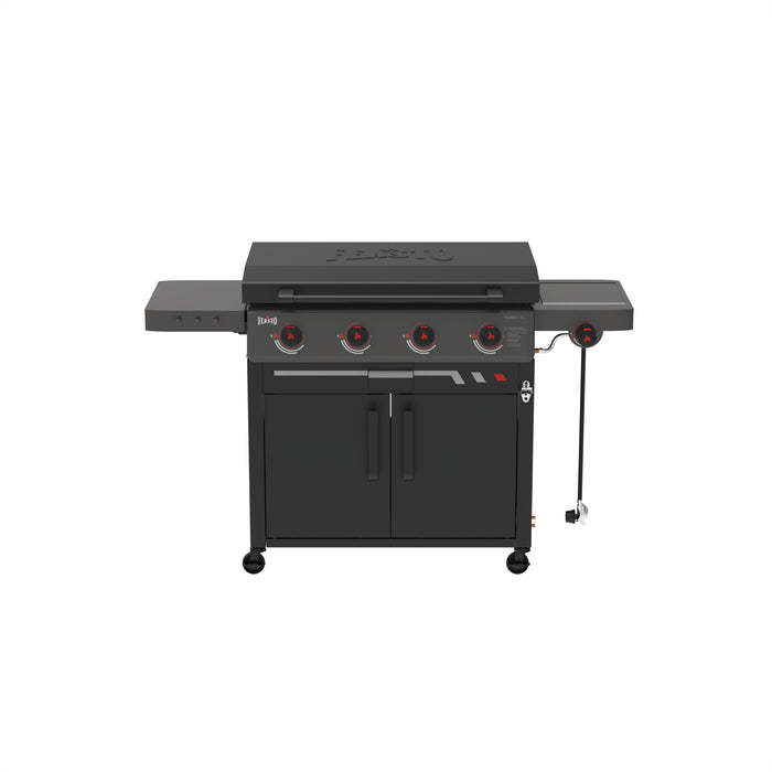 4-Burner Gas Griddle with Side Burner & Cabinet