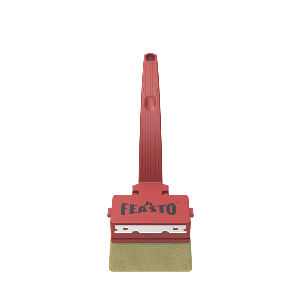 Bristle-Free Steam Grill Brush with Scraper 360 view