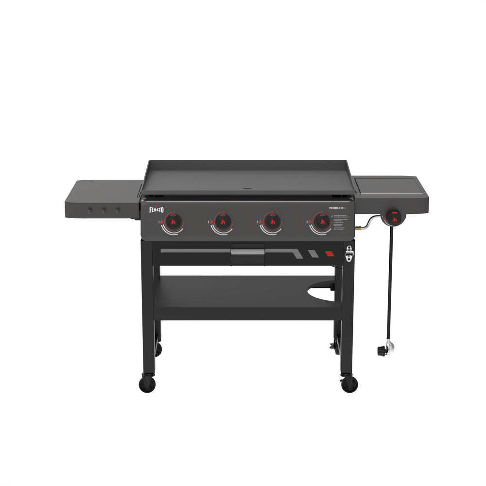 4-Burner Gas Griddle with Side Burner 360 view