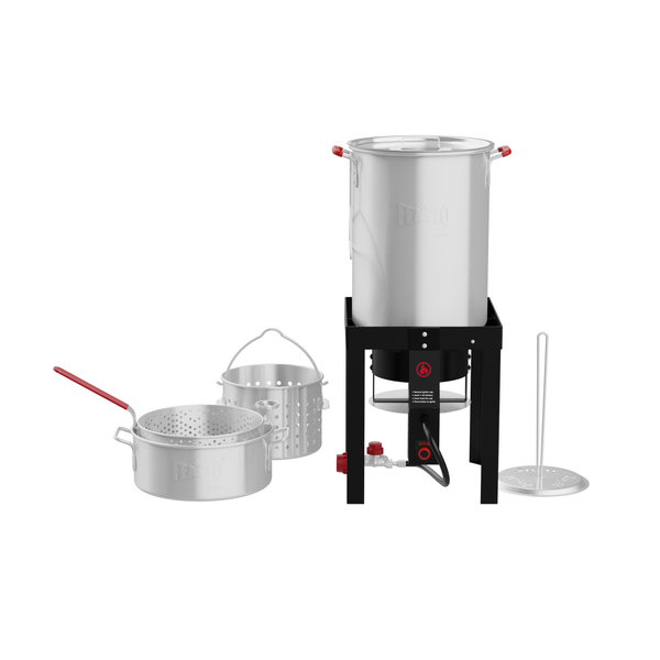30 Qt Outdoor Turkey Fryer with Fish Fryer Basket Kit