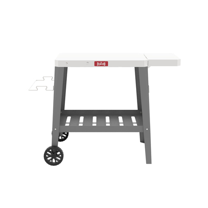 Outdoor Grill Cart with Foldable Table for Pizza Oven Cooking