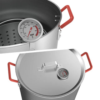 30 Qt Outdoor Turkey Fryer & Seafood Boiler Kit with Gas Stove Burner Stand