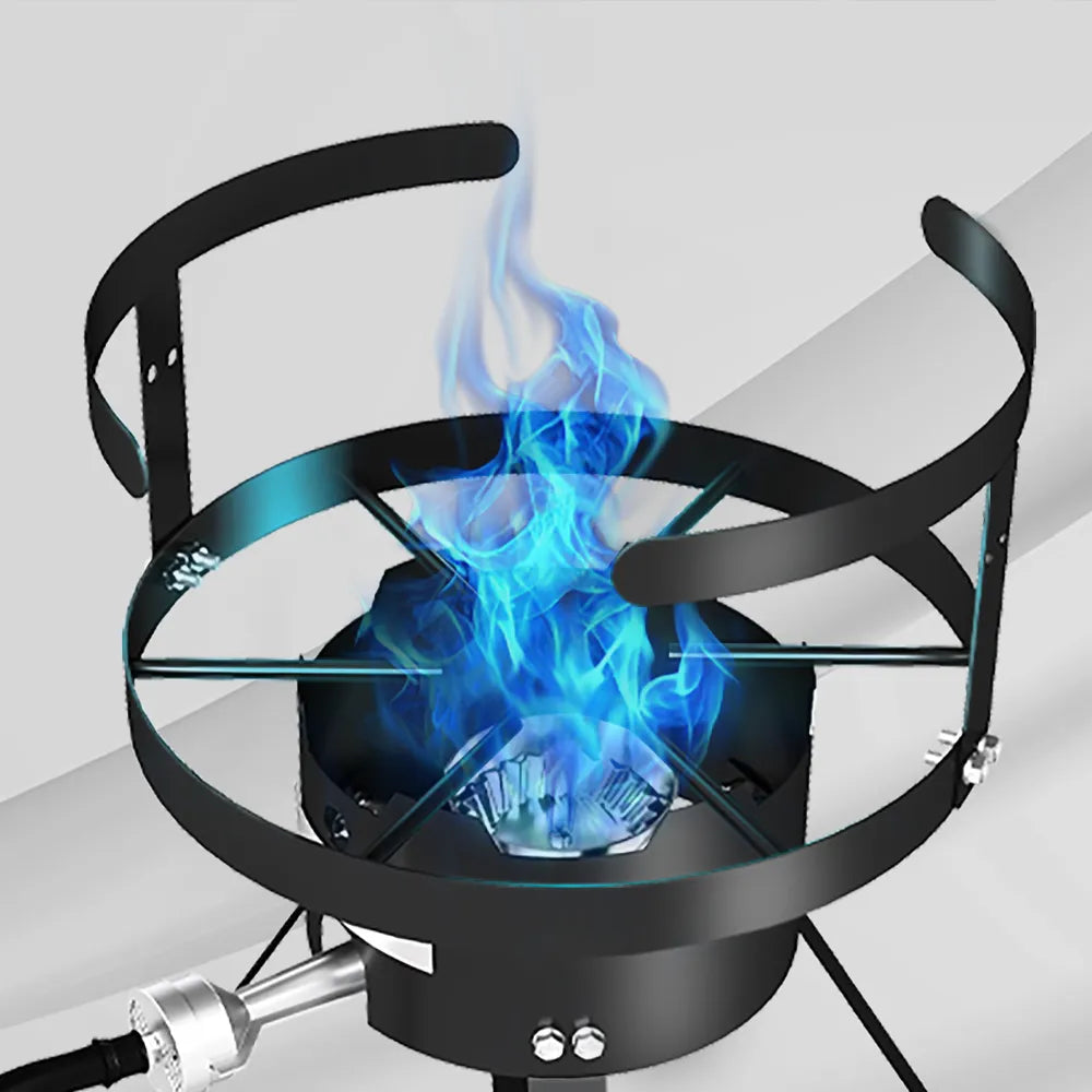 30 Qt Outdoor Turkey Fryer & Seafood Boiler Kit with Triangular Base Contour
