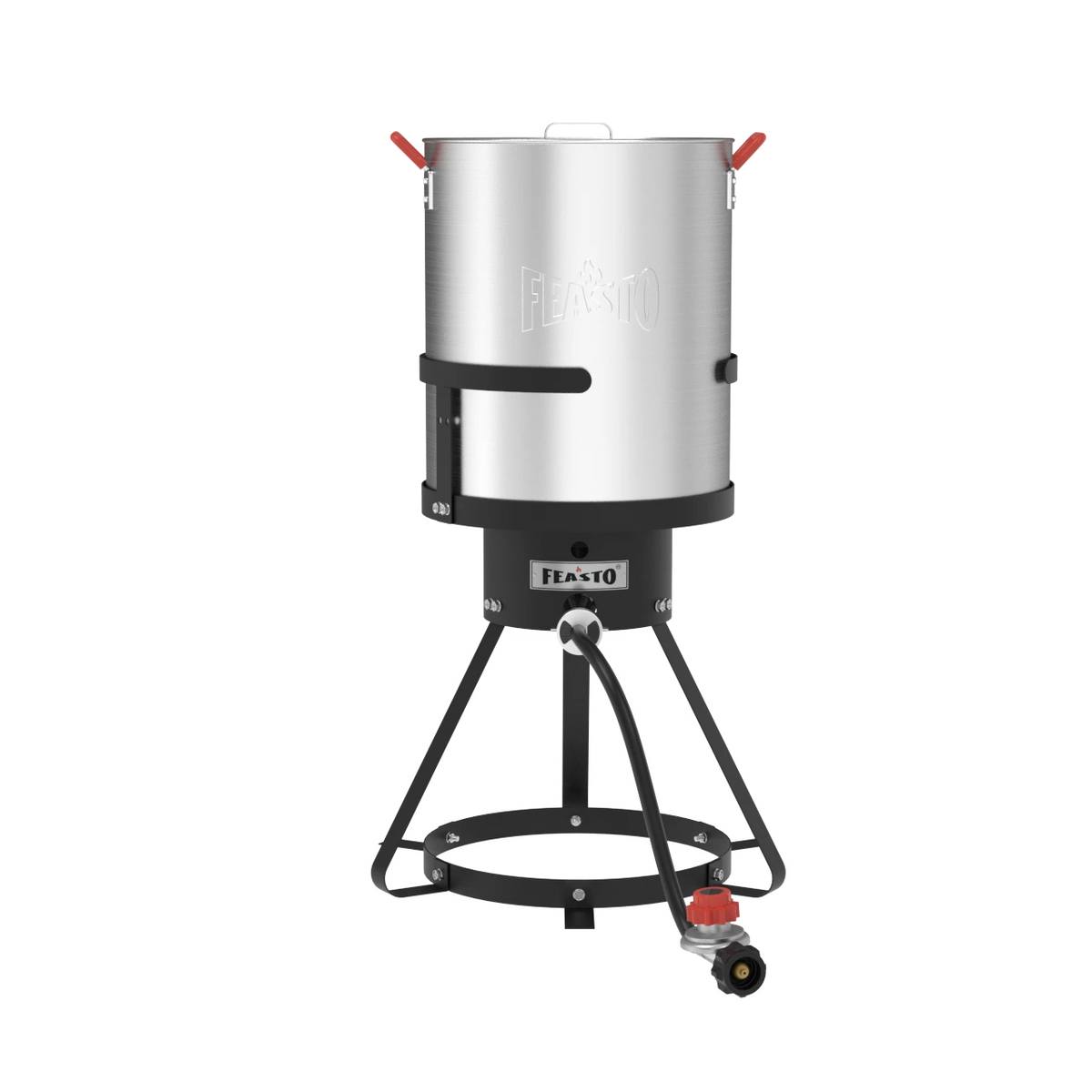 30 Qt Outdoor Turkey Fryer & Seafood Boiler Kit with Triangular Base Contour