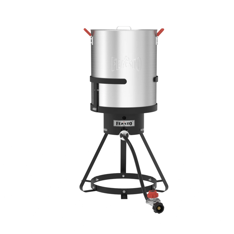 30 Qt Outdoor Turkey Fryer & Seafood Boiler Kit with Triangular Base Contour