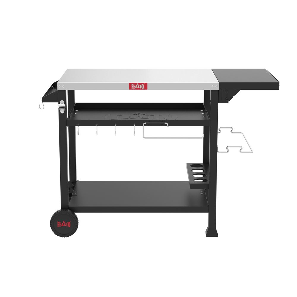 Outdoor Grill Cart with Foldable Side Table 360 view