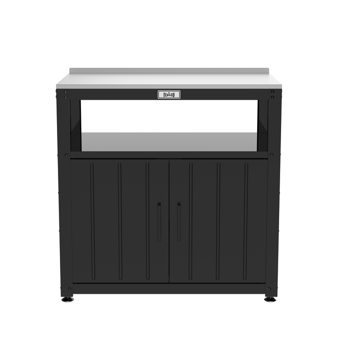 Outdoor Grill Cart with Stainless Steel Top and Storage Cabinet