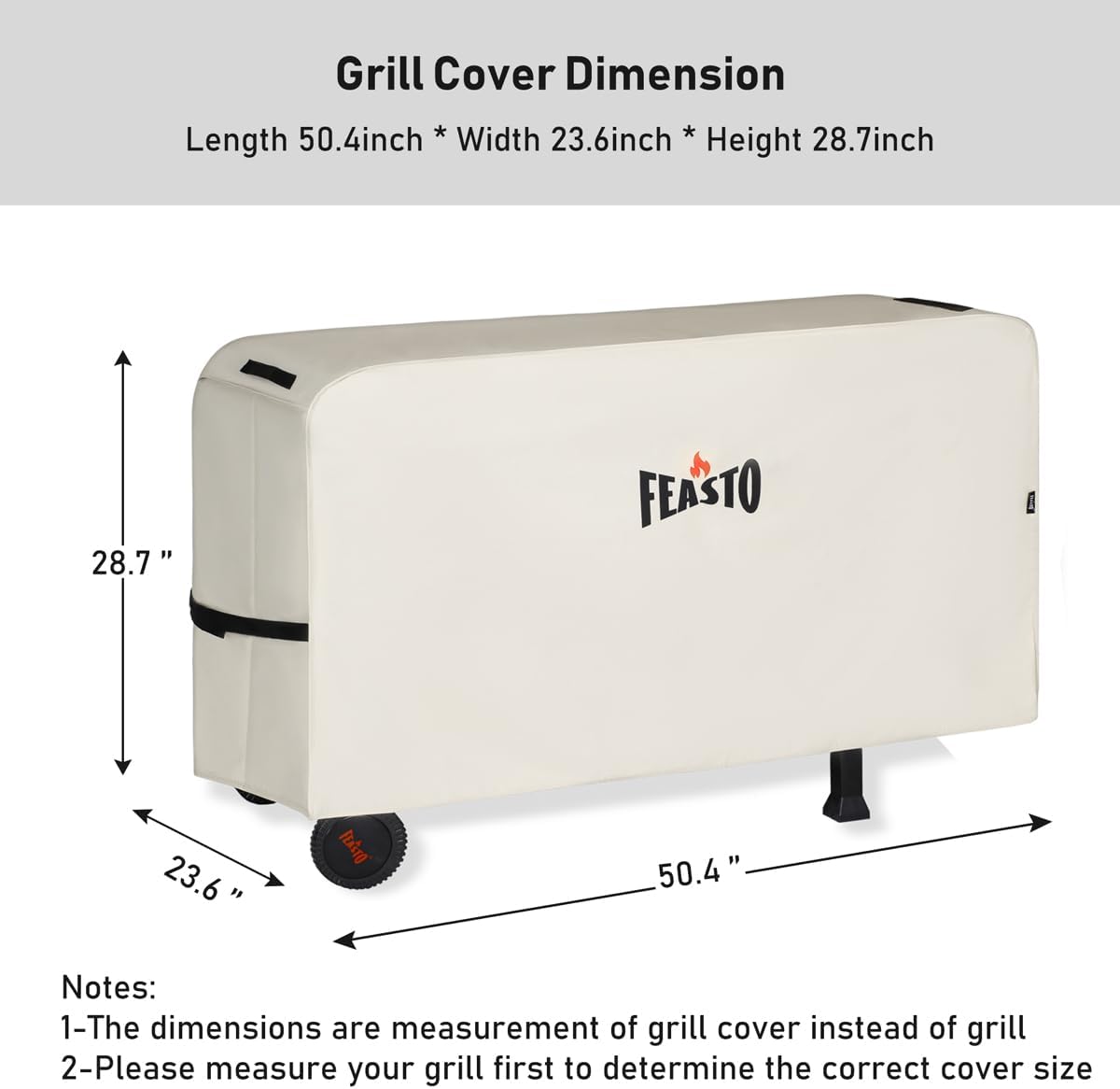 Feasto Outdoor Grill Table Cart, Pizza Oven Stand with Cover