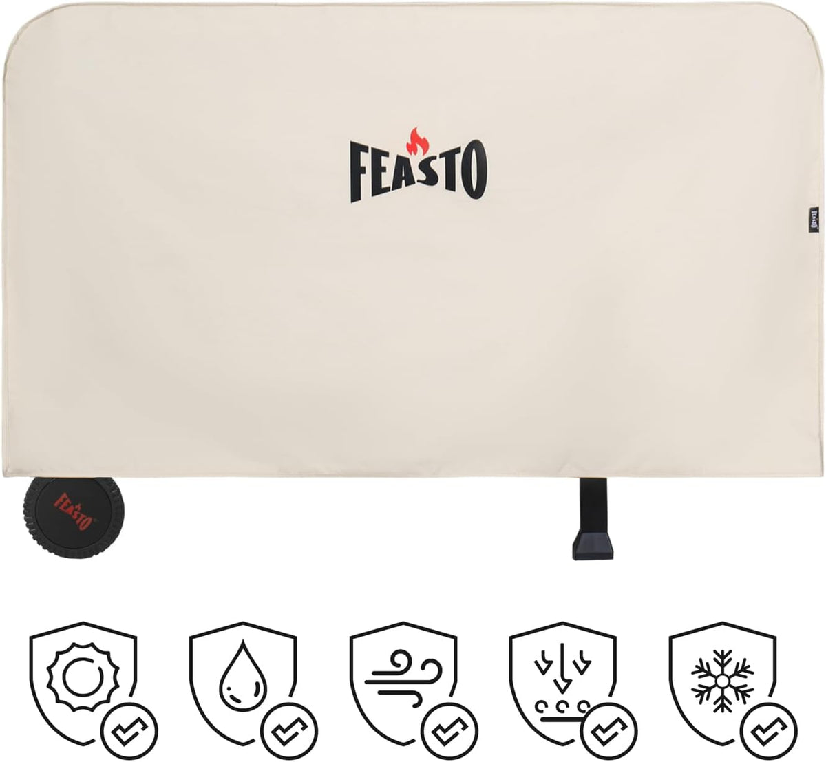 Feasto Three-Shelf Movable Food Prep and Work Cart Table,Cover Included