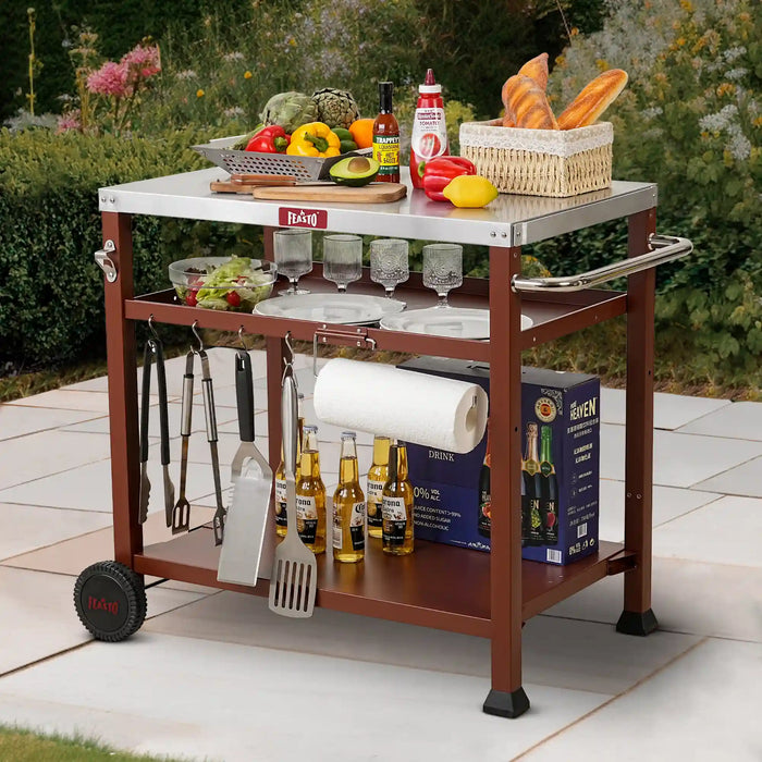 Outdoor Grill Cart with Multi-Function Storage