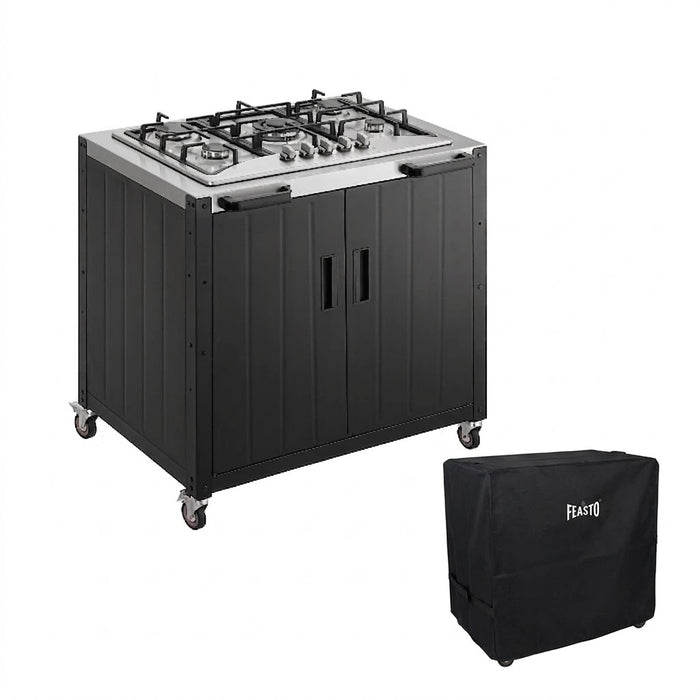 Outdoor 5-Burner Gas Stove & Cover