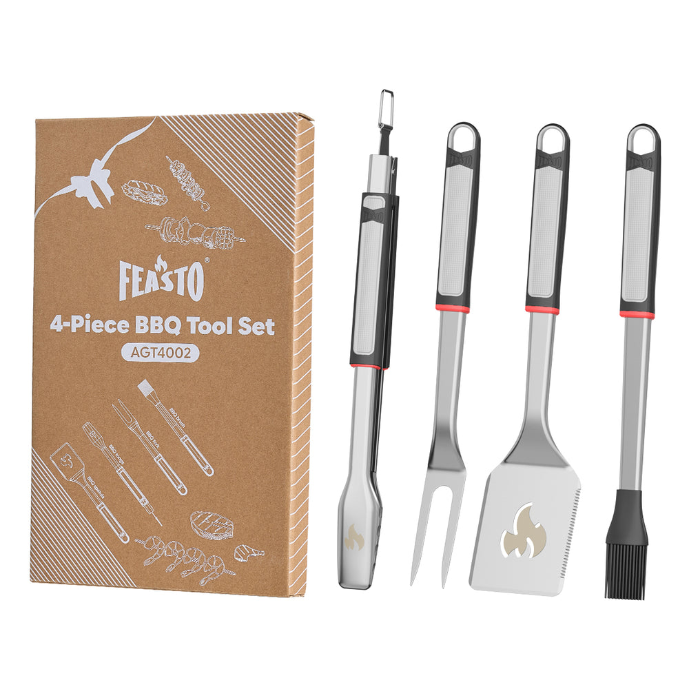 4-Piece BBQ Grill Tool Set