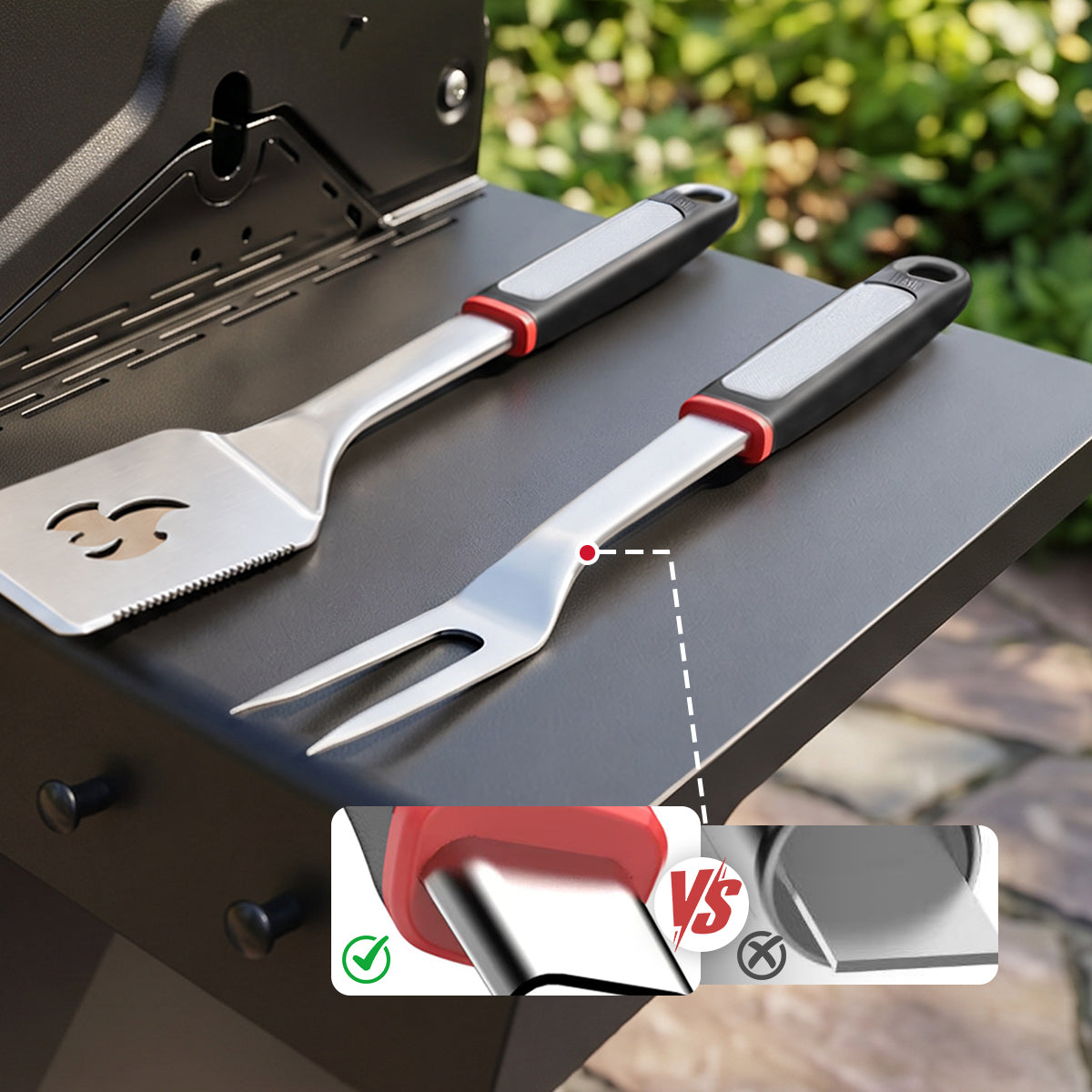 4-Piece BBQ Grill Tool Set