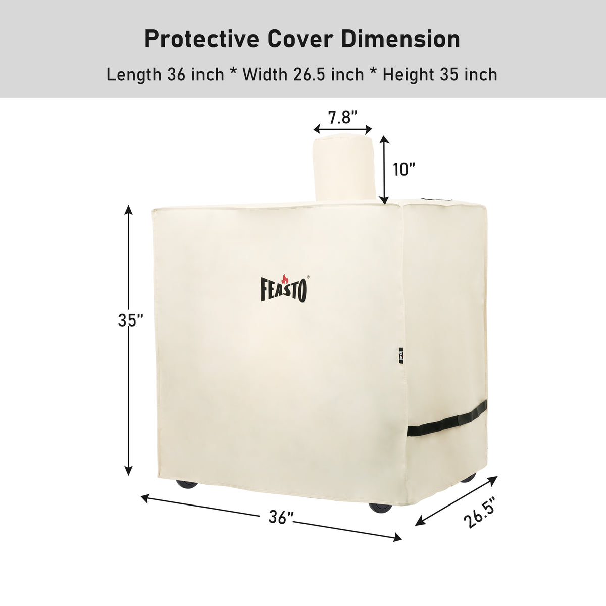 Feasto Outdoor Dining Cart Cover for Feasto Modular Outdoor Kitchen Sink Station, Heavy Duty Waterproof Cover for Feasto Dining Cart, Beige