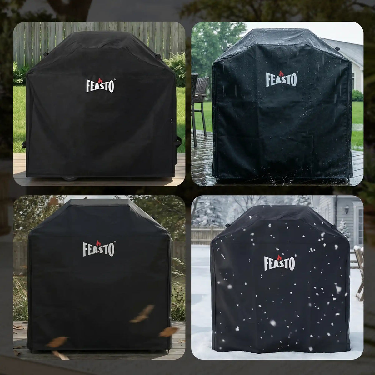 44-Inch Outdoor Gas Grill Cover with Adjustable Velcro Strap