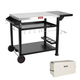 Feasto Outdoor Grill Table Cart, Pizza Oven Stand with Cover