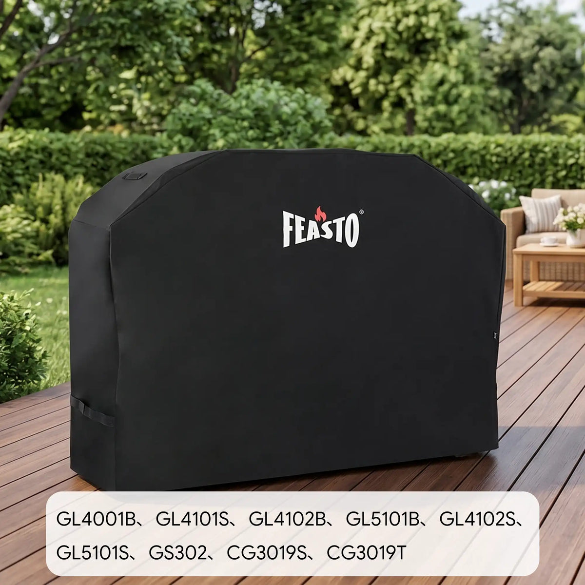 55-Inch Outdoor Grill Cover with Adjustable Velcro Strap
