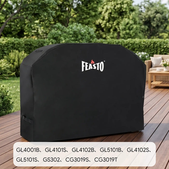 55-Inch Outdoor Grill Cover with Adjustable Velcro Strap