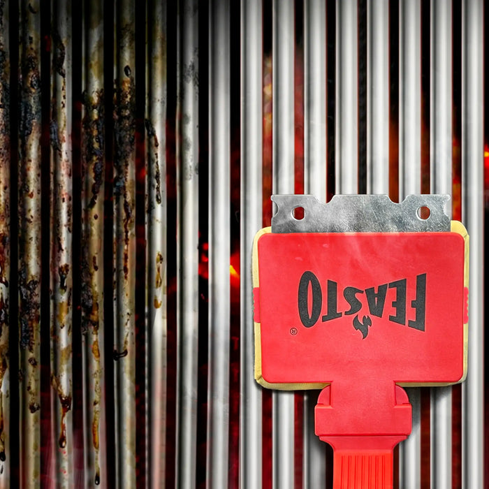 Bristle-Free Steam Grill Brush with Scraper