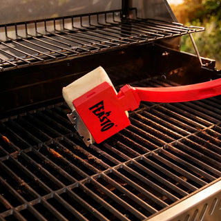 Bristle-Free Steam Grill Brush with Scraper