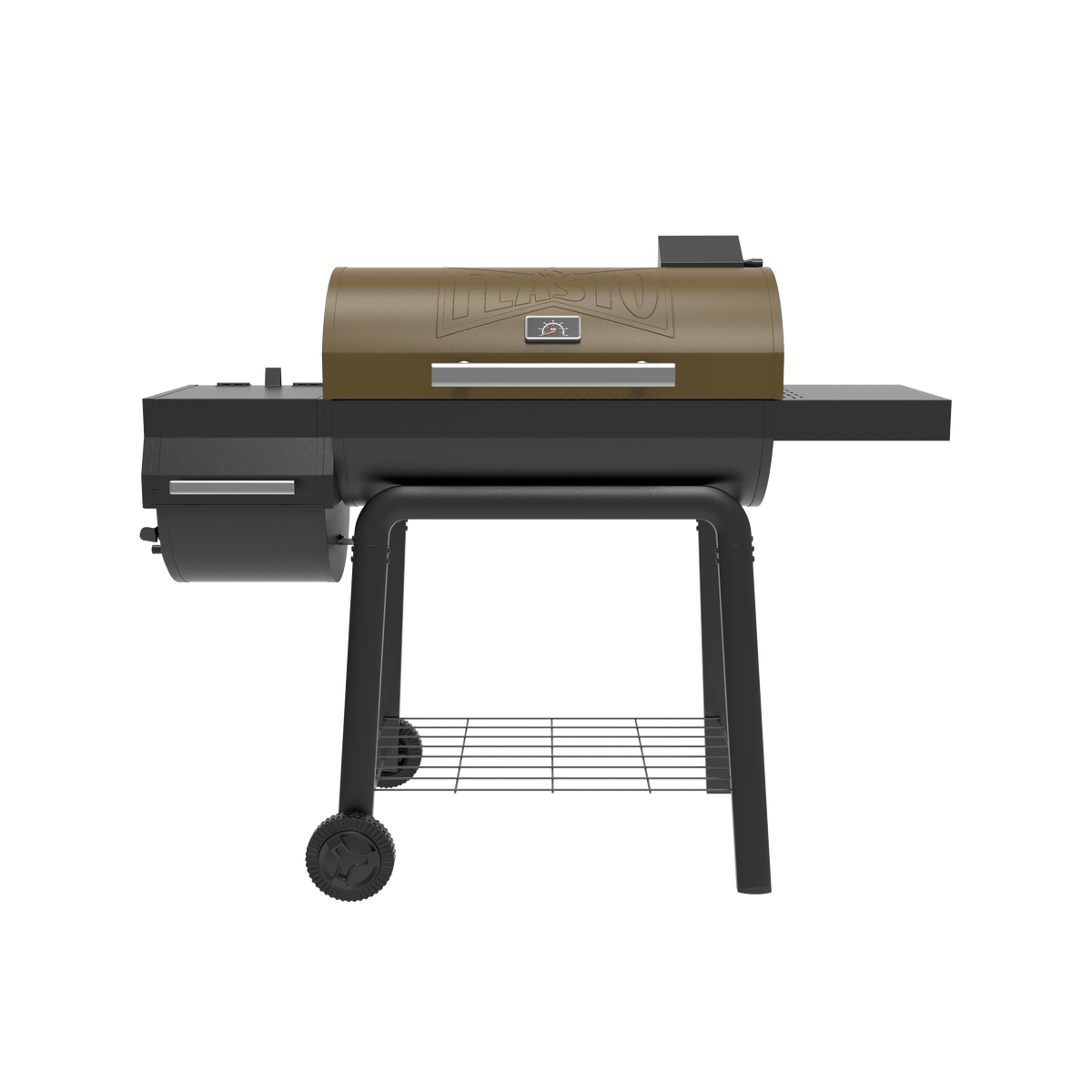 Golden Charcoal Grill with Offset Smoker