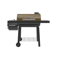 Golden Charcoal Grill with Offset Smoker