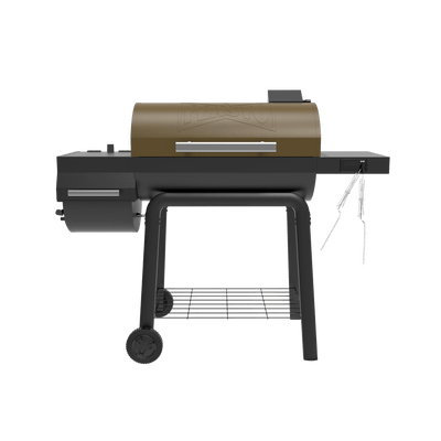 Golden Charcoal Grill with Digital Display & Offset Smoker