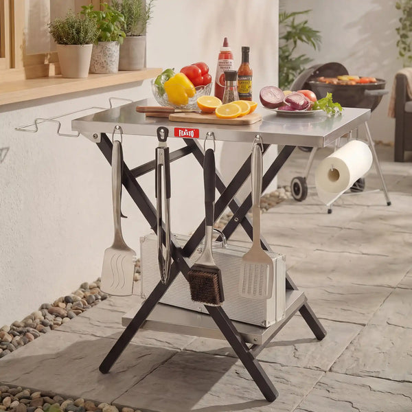 Grill Cart with Foldable Tripod Frame