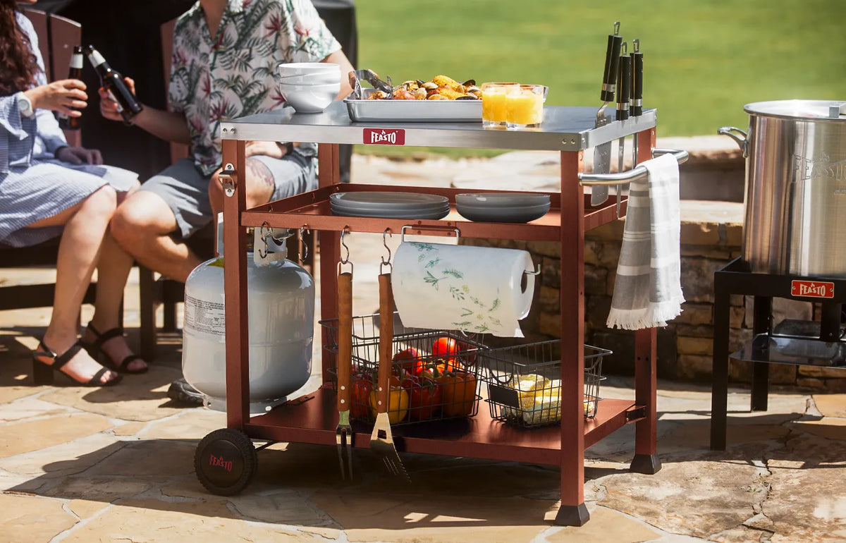 Outdoor Grill Cart with Multi-Function Storage