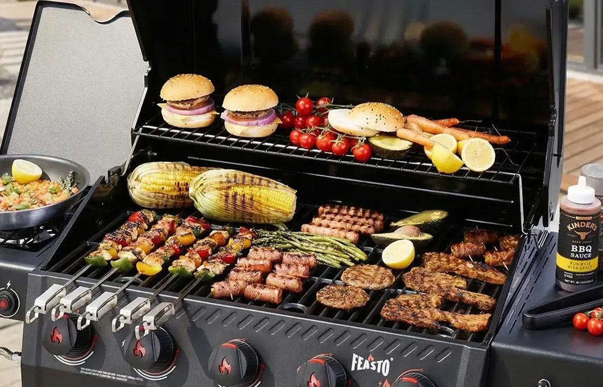 5-Burner Gas Grill with Sear Burner & Side Burner