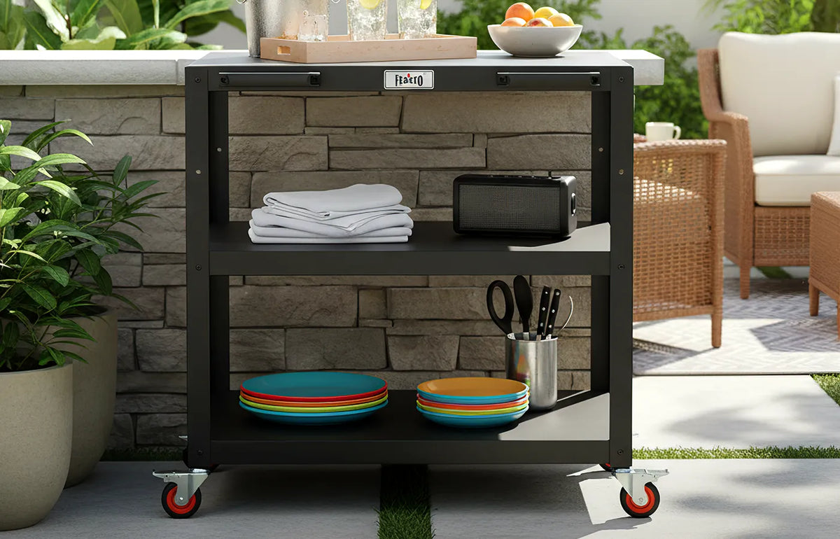 3-TIER CART WITH ADJUSTABLE SHELF