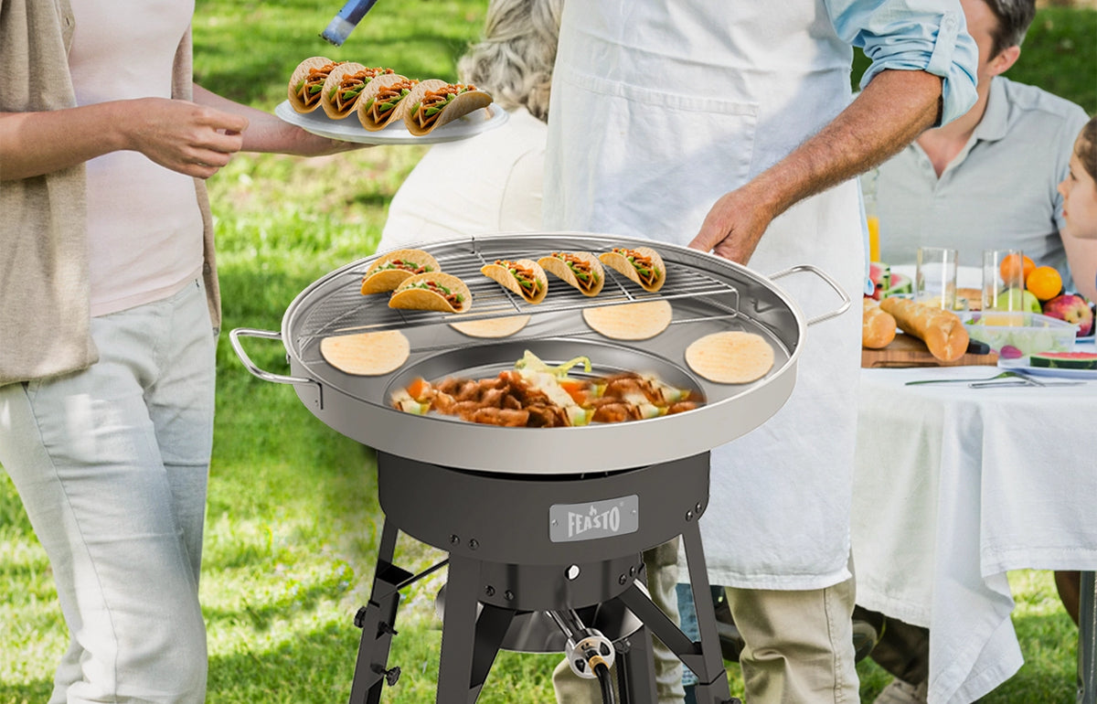 Stainless Steel Concave Comal Set