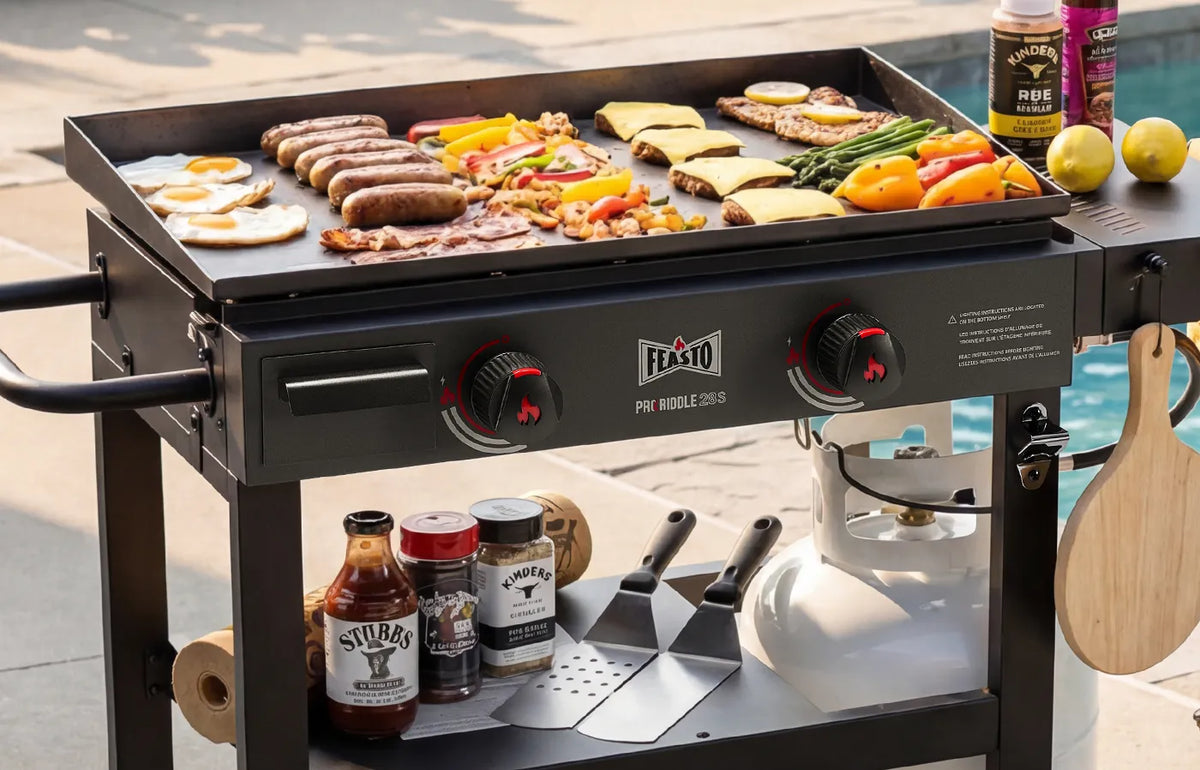 2-Burner Gas Griddle with Side Shelf