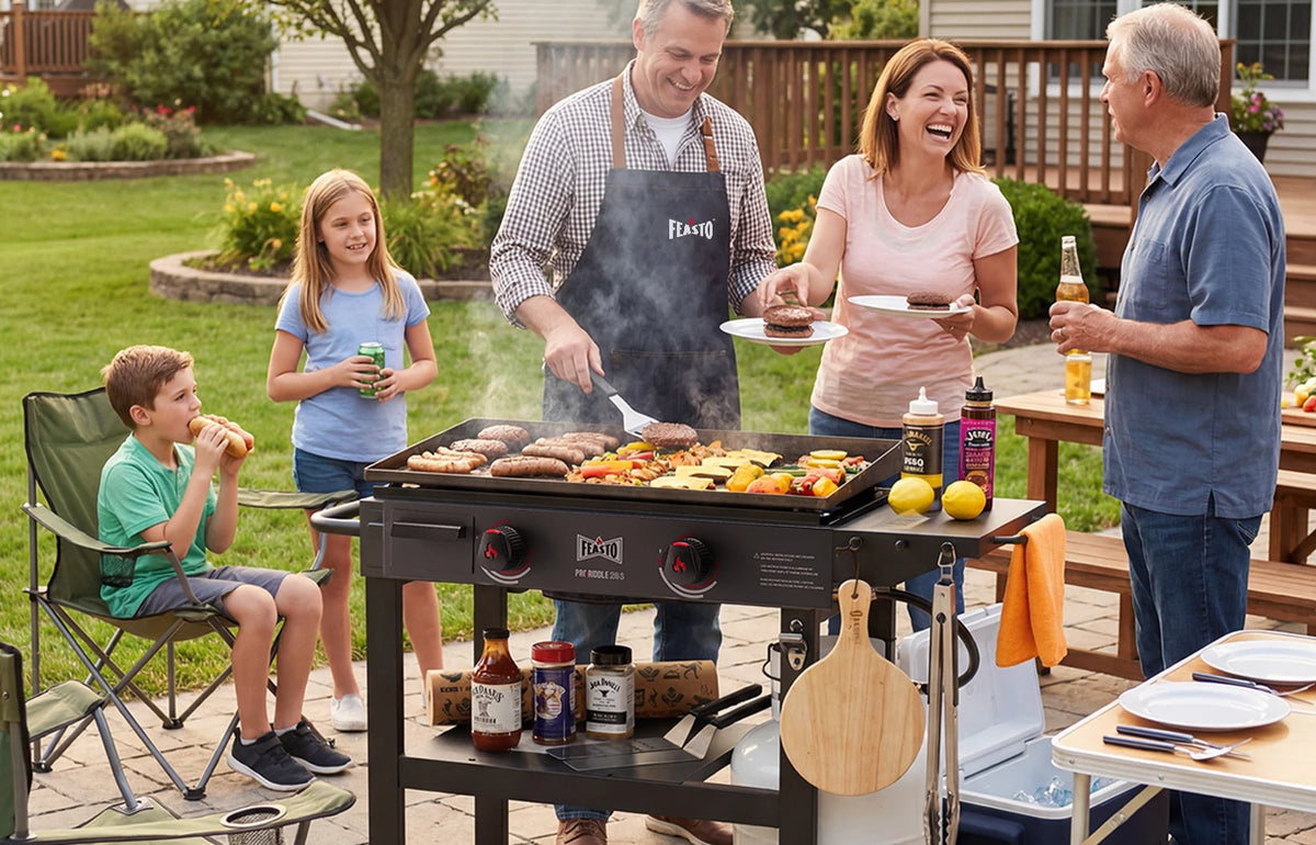 SPACIOUS GRIDDLE COOKING SURFACE