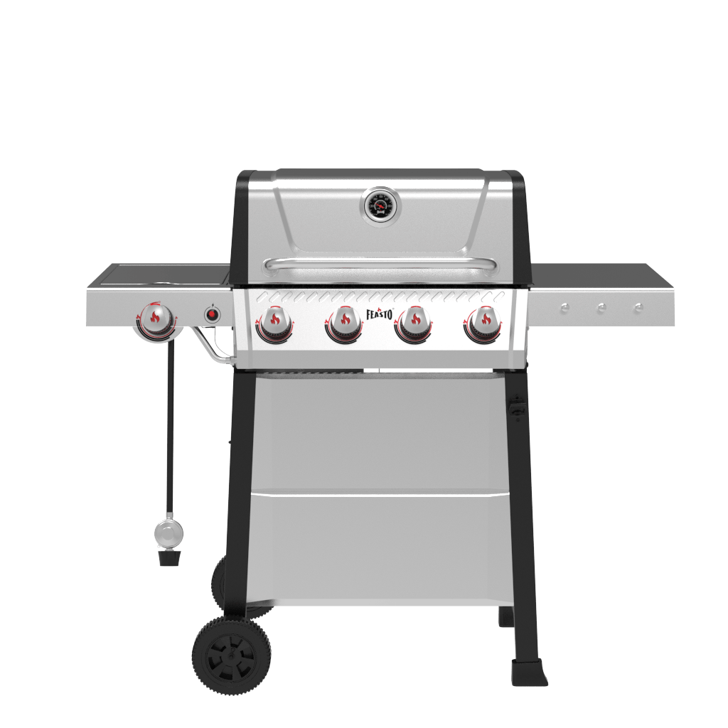 4-Burner Gas Grill with Side Burner