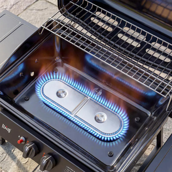 2-Burner Gas Grill with Dual Side Tables