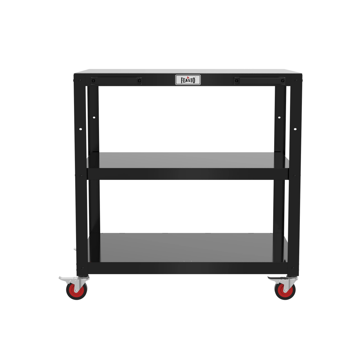 Outdoor Kitchen Cart with Stainless Steel Top & 3-Tier Storage