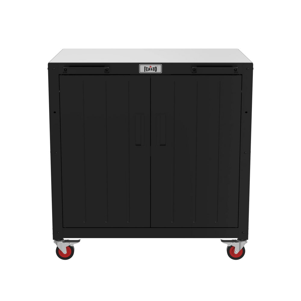Outdoor Kitchen Cart with Storage Cabinet 360 view